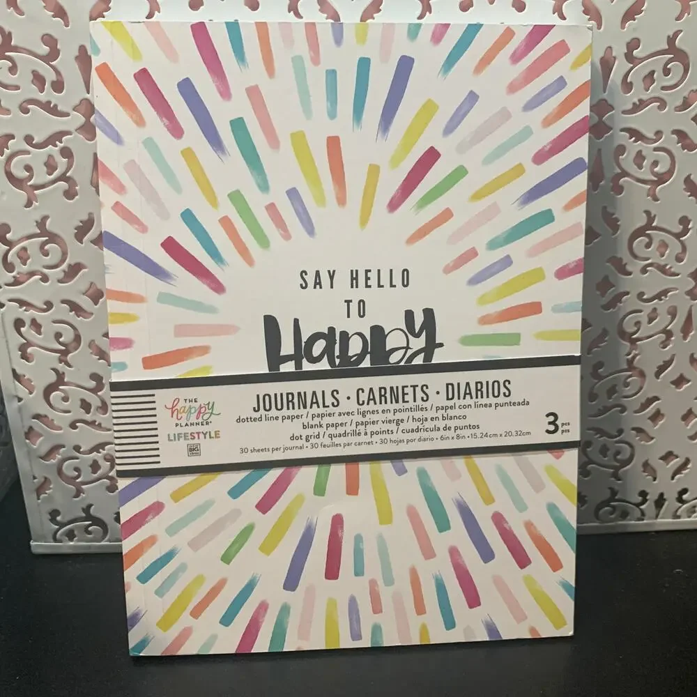 NIP Happy Planner journals notebooks 3 piece set dotted line paper 6x8 MAMBI